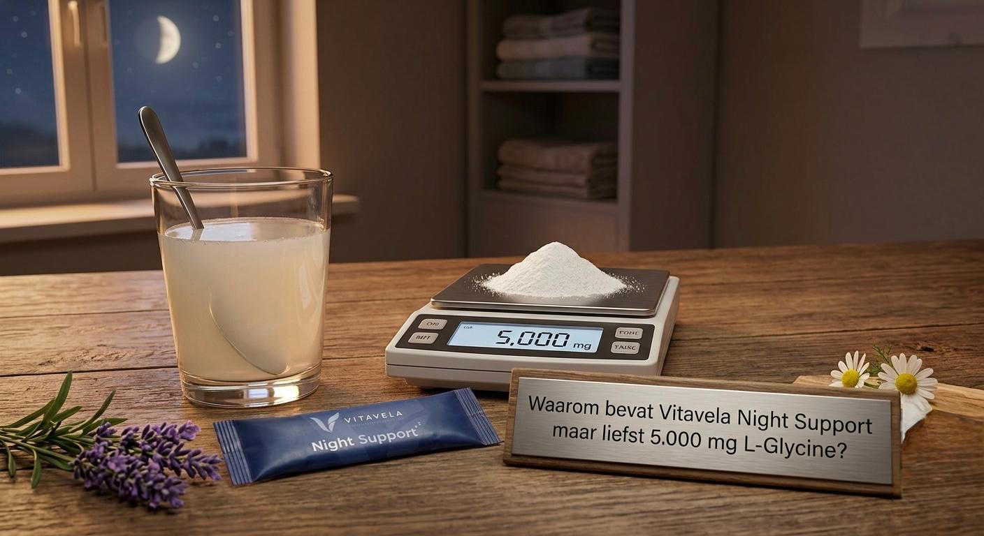 Waarom bevat Vitavela Night Support maar liefst 5.000 mg L-Glycine?